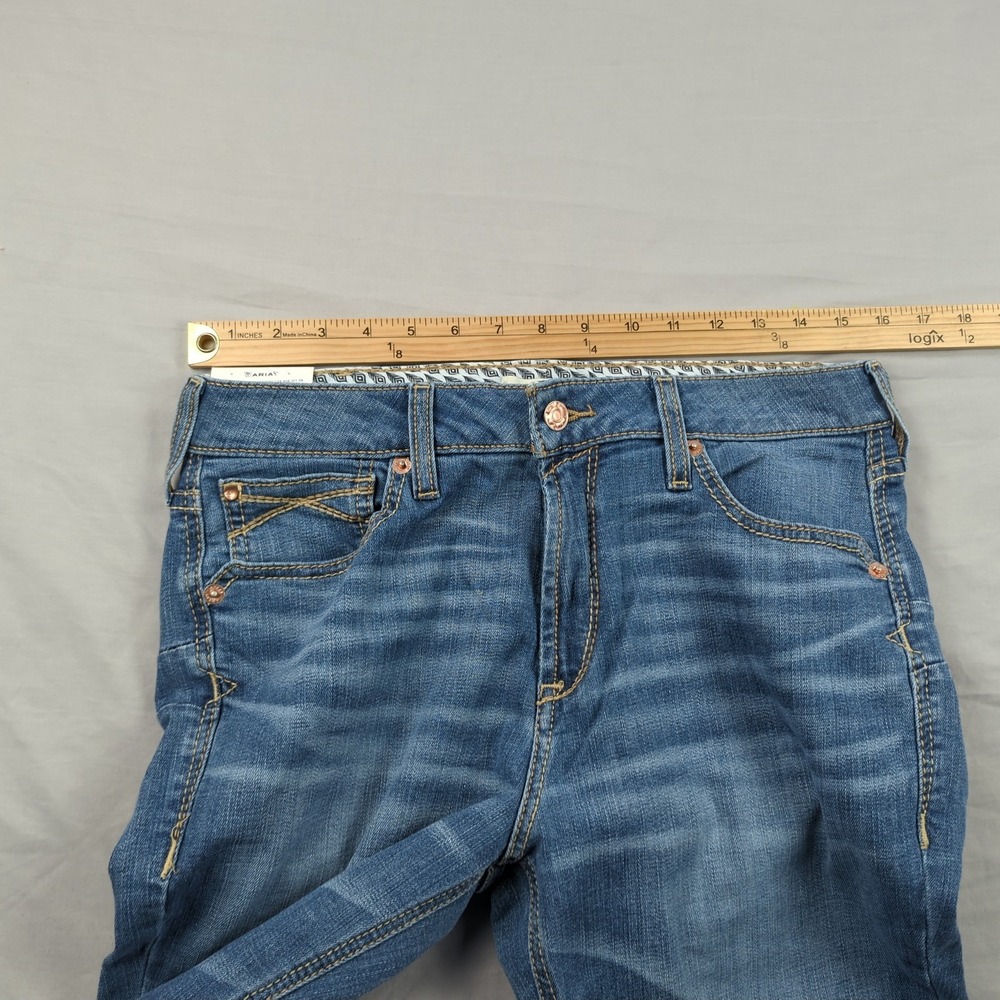 Ariat Jeans Womens 31 Blue Boot Cut Western Cowgirl Real Denim Rodeo New - Picture 7 of 16